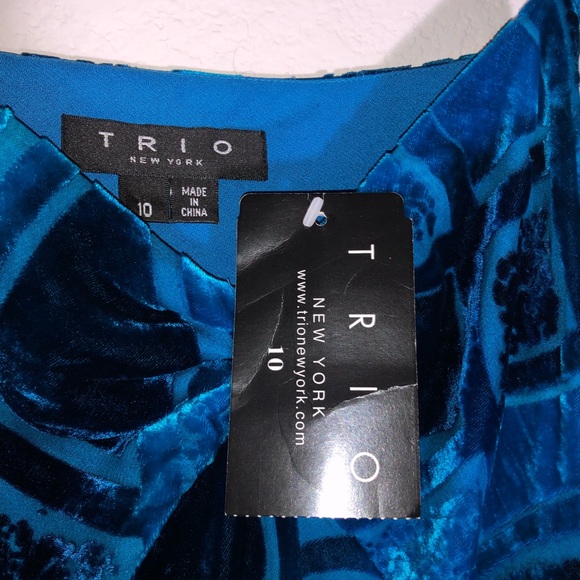 Beautiful TRIO NY Turquoise Slip Dress - Picture 7 of 9